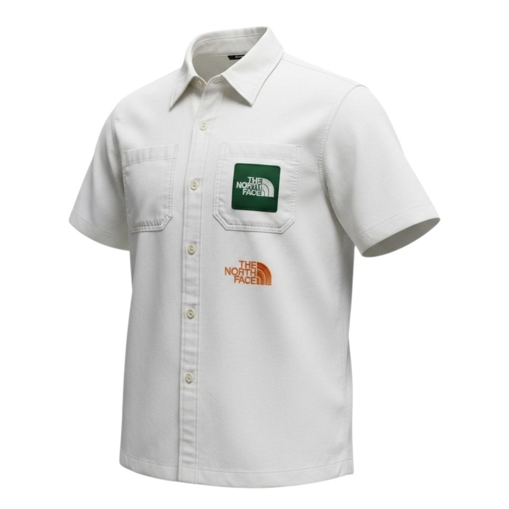 The North Face Button Valley Utility Earth Day Shirt Mens S  Circular‎ Short Slv